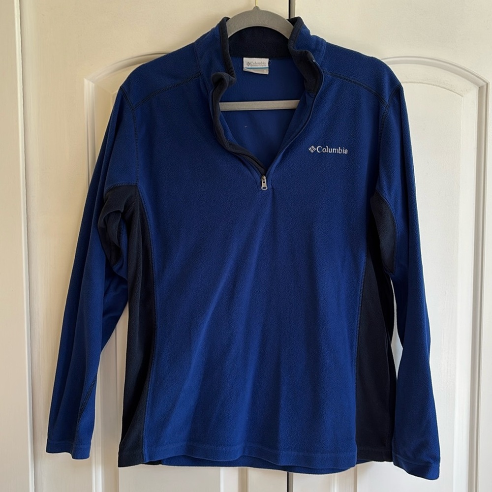 Columbia Quarter Zip Small Blue and Navy
